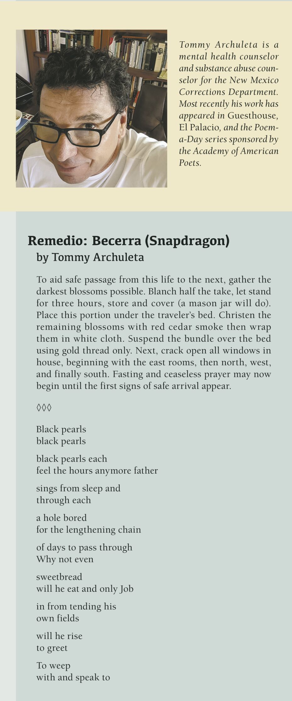 tommy archuleta poem